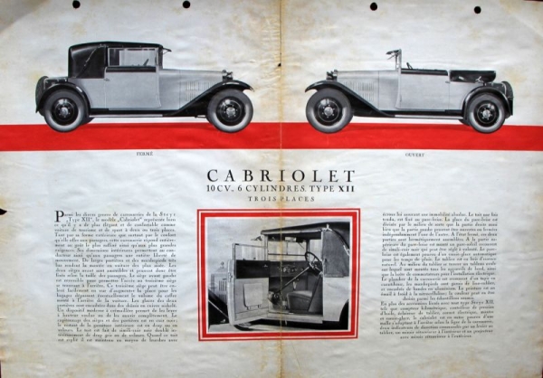 Steyr XII Cabriolet Six Cylinder Modellprogramm 1928 Automobilprospekt (1023)
